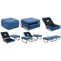 Convenience Concepts Designs4Comfort Folding Bed Ottoman, Soft Blue Fabric - 16.5 x 28.5 x 77.25 in. HI2539958
